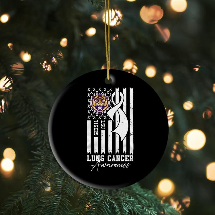 LSU Tigers Lung Cancer Awareness 2024 Ornament