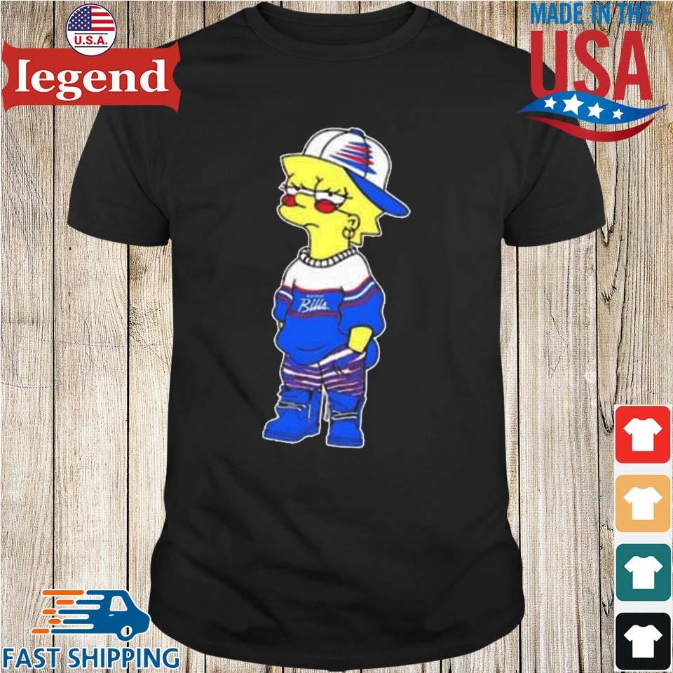 Lisa Simpson Wearing Buffalo Bills NFL Funny Shirt