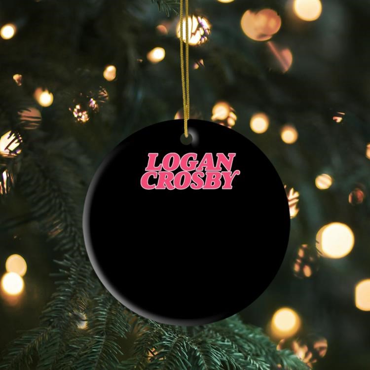 Logan Crosby Pink Lettering Ornament