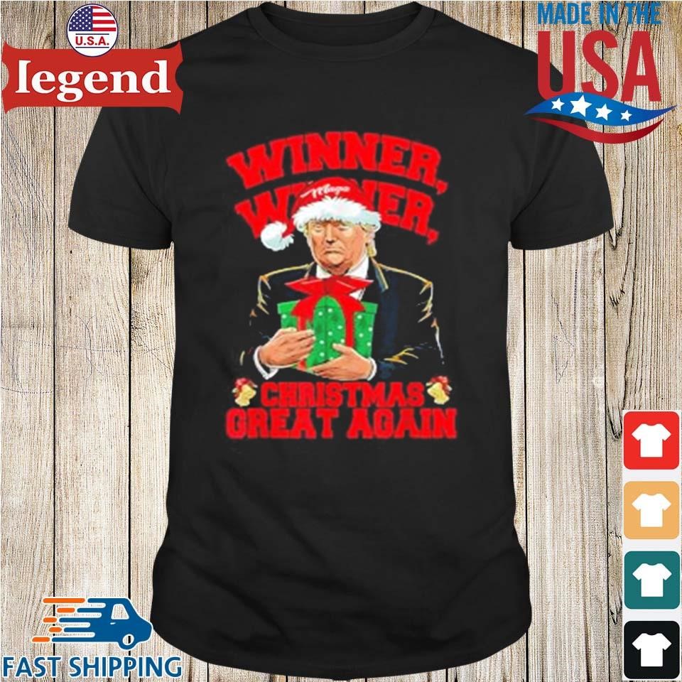 MAGA 2024 Christmas Humor Trump Winner Winner Xmas Great Again Sweater