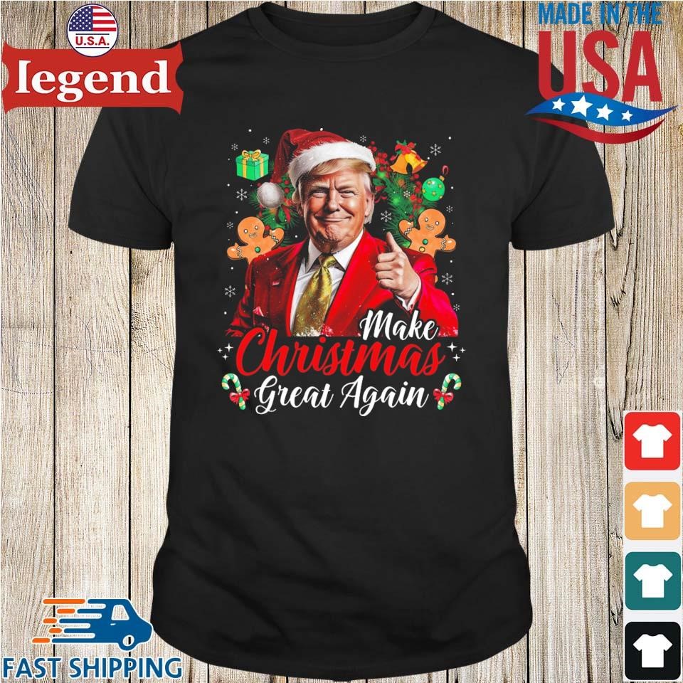 Make Christmas Great Again Funny Santa Trump 2024 Sweater