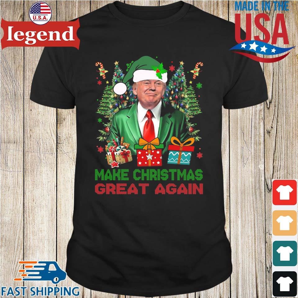 Make Christmas Great Again Xmas Funny Trump Pajamas Ugly Sweater