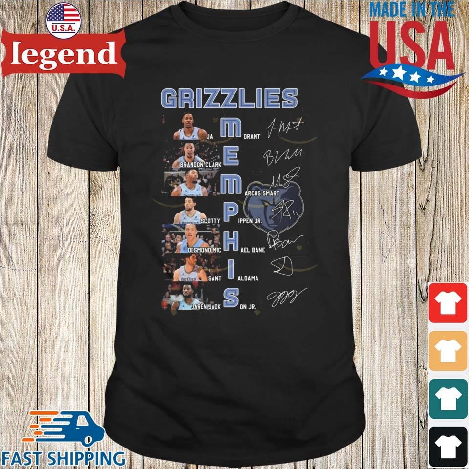 Memphis Grizzlies Basketball Name Signatures 2024 Shirt