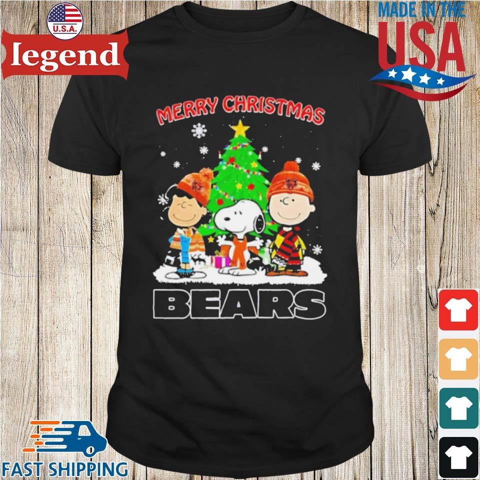 Merry Christmas Chicago Bears X Peanuts Characters 2024 Shirt