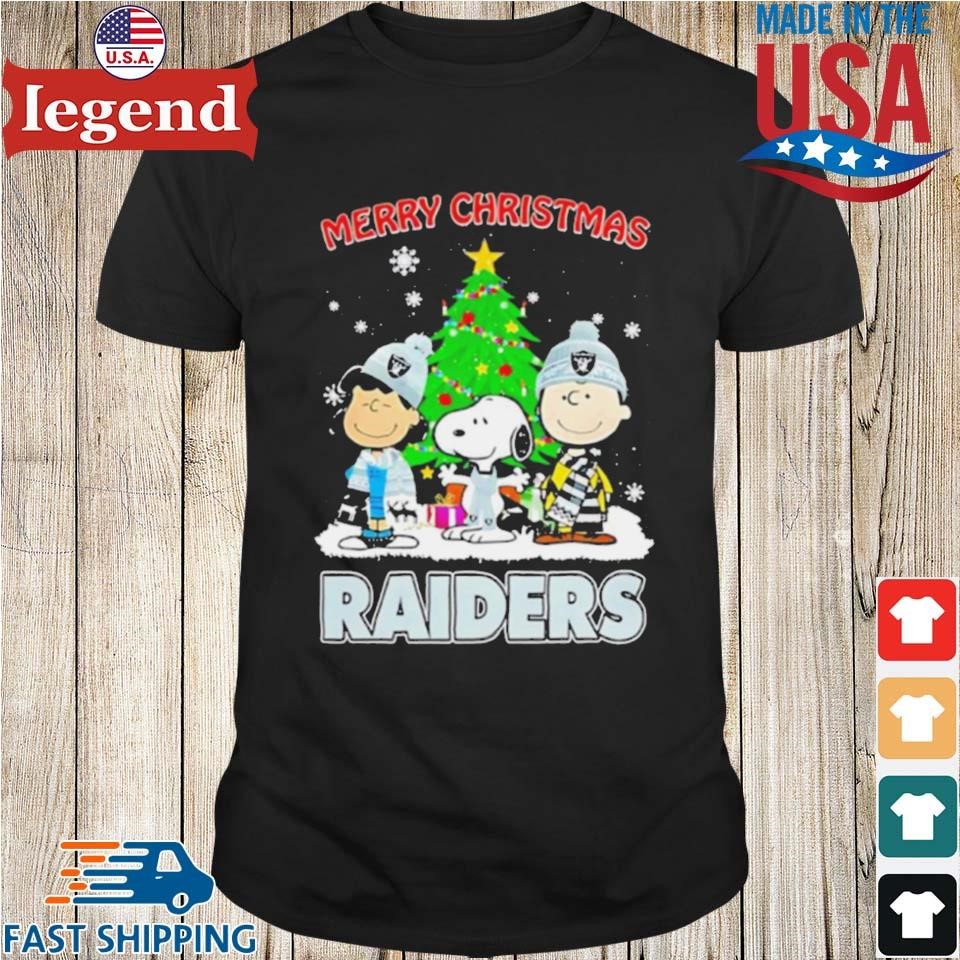 Merry Christmas Las Vegas Raiders X Peanuts Characters 2024 Shirt