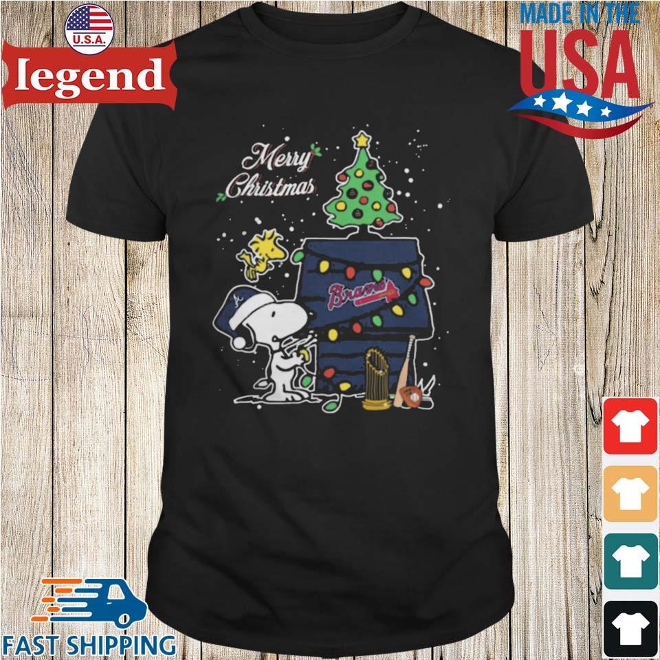 Merry Christmas With Snoopy Baby Atlanta Braves Sweater