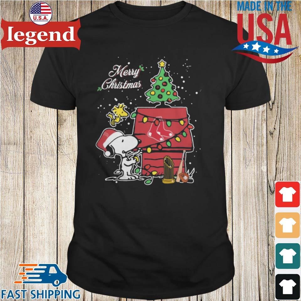 Merry Christmas With Snoopy Baby Boston Red Sox Sweater