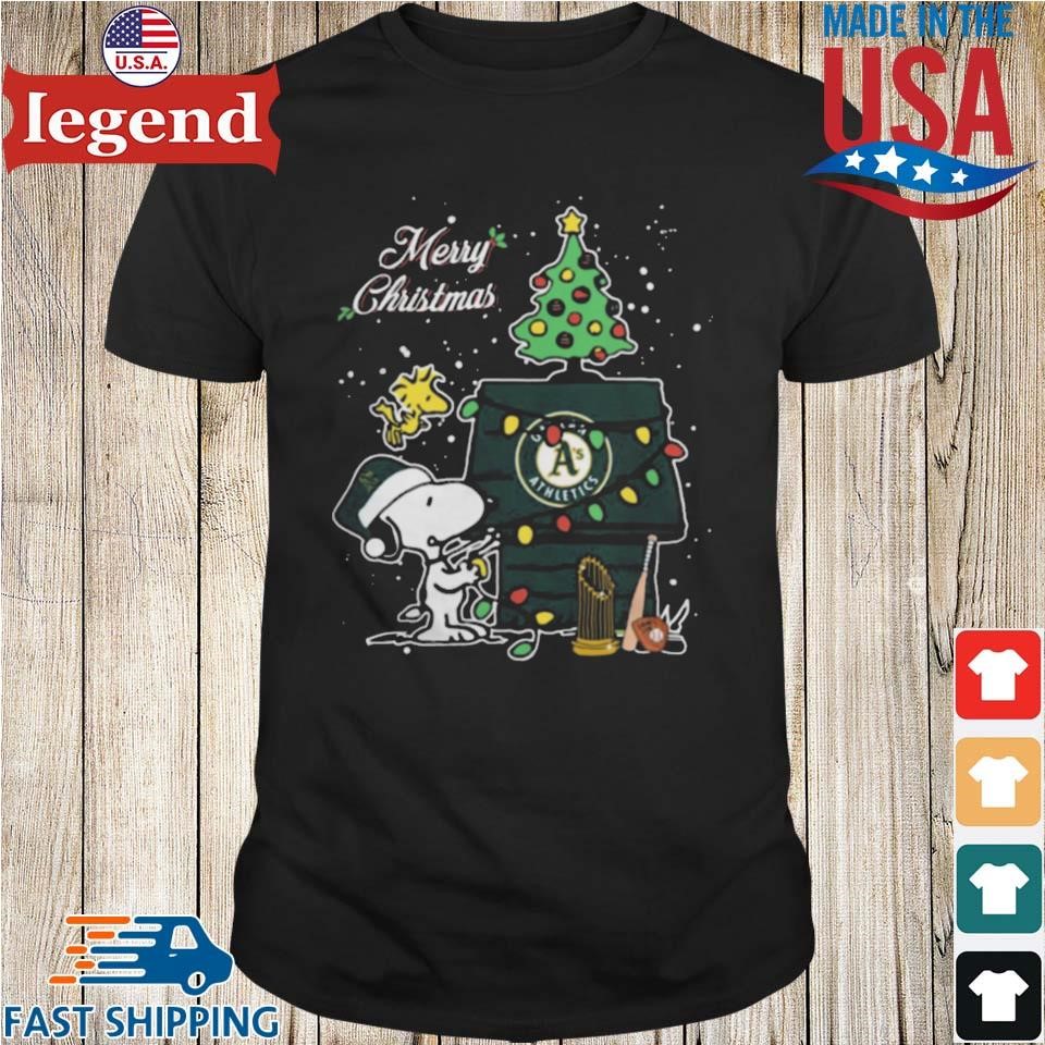 Merry Christmas With Snoopy Baby Oakland Athletics Sweater