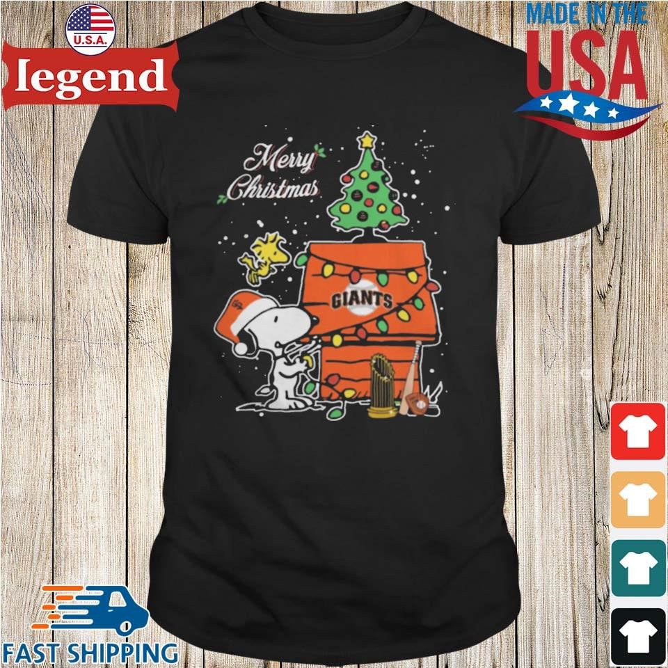 Merry Christmas With Snoopy Baby San Francisco Giants Sweater