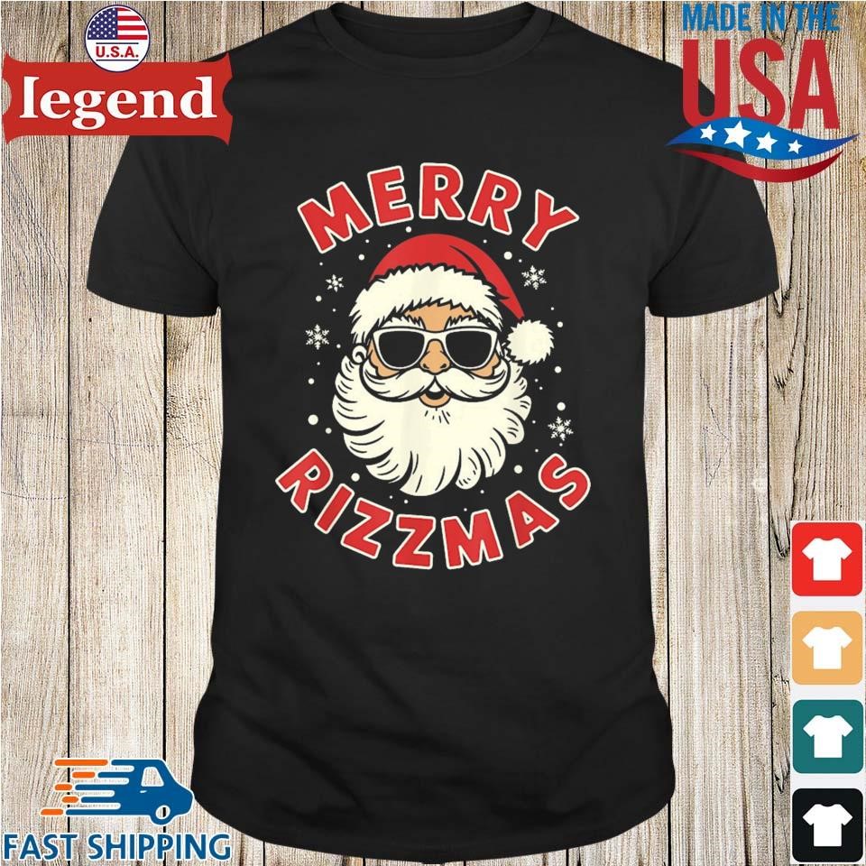 Merry Rizzmas Christmas Rizz Cool Santa Sunglasses Xmas Sweater