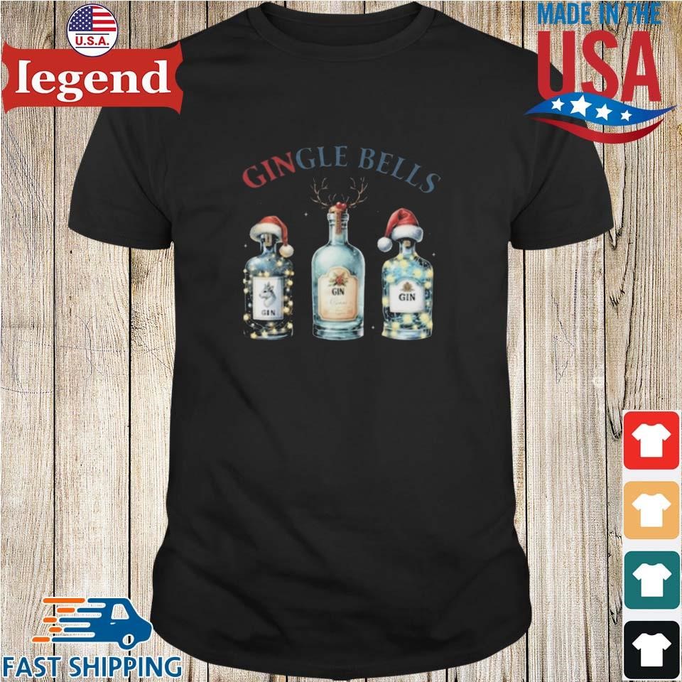 Merry Xmas Gingle Bells Gin Gin Bells Christmas Shirt