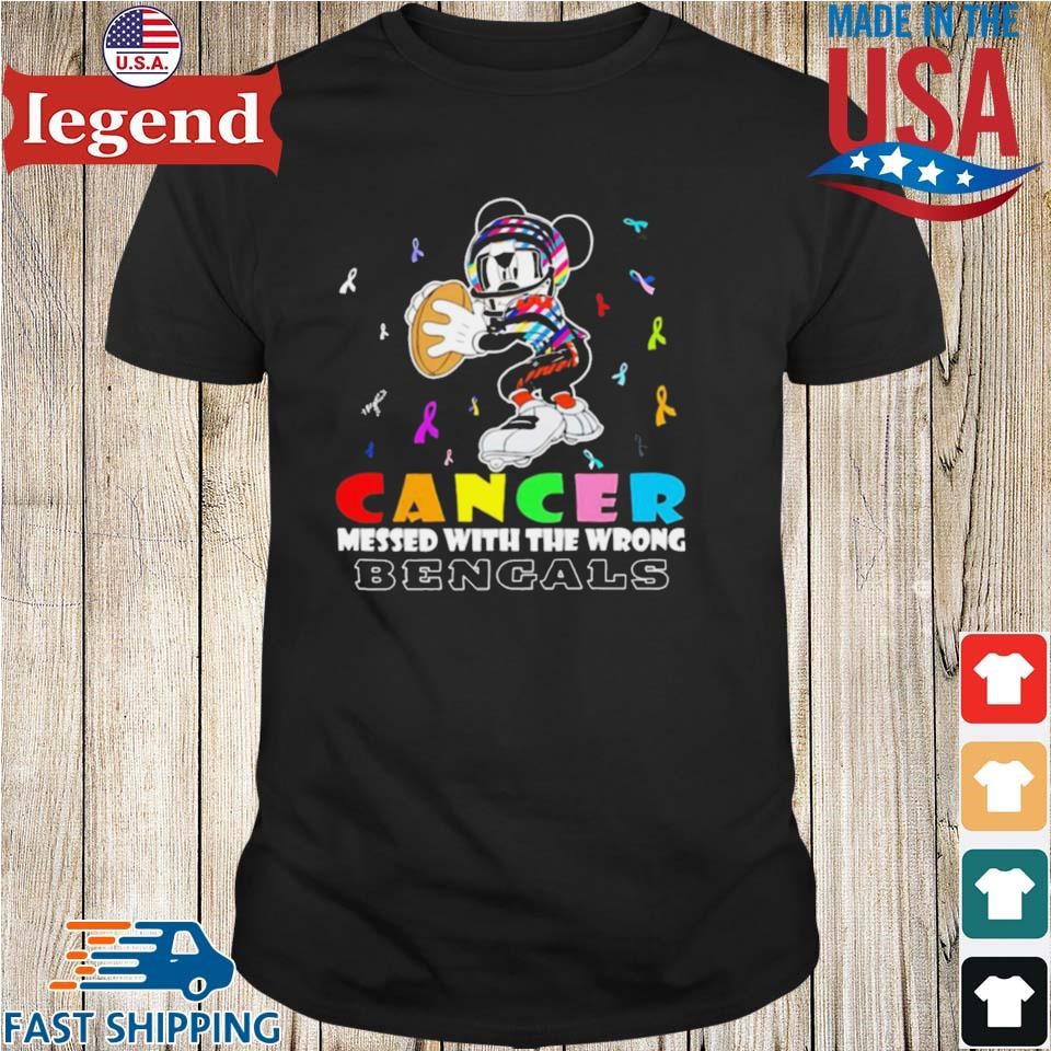 Mickey Cancer Messed With Wrong Cincinnati Bengals Shirt