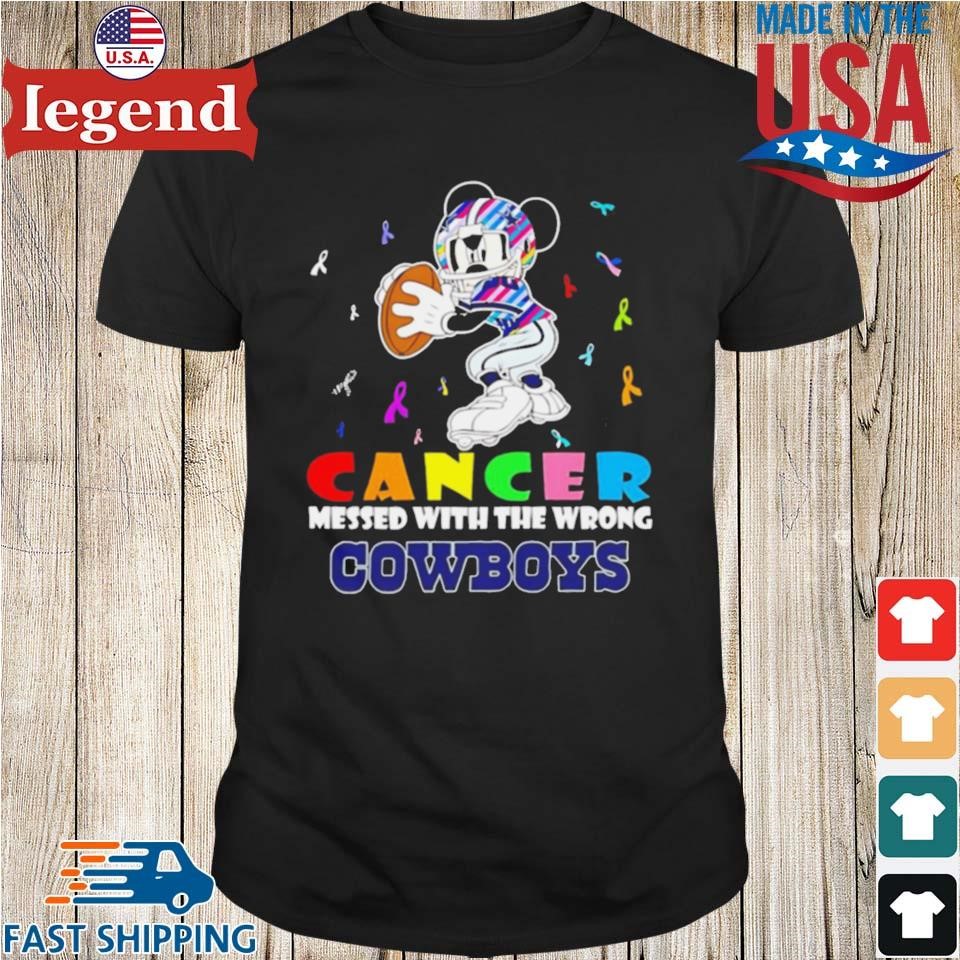 Mickey Cancer Messed With Wrong Dallas Cowboys Shirt