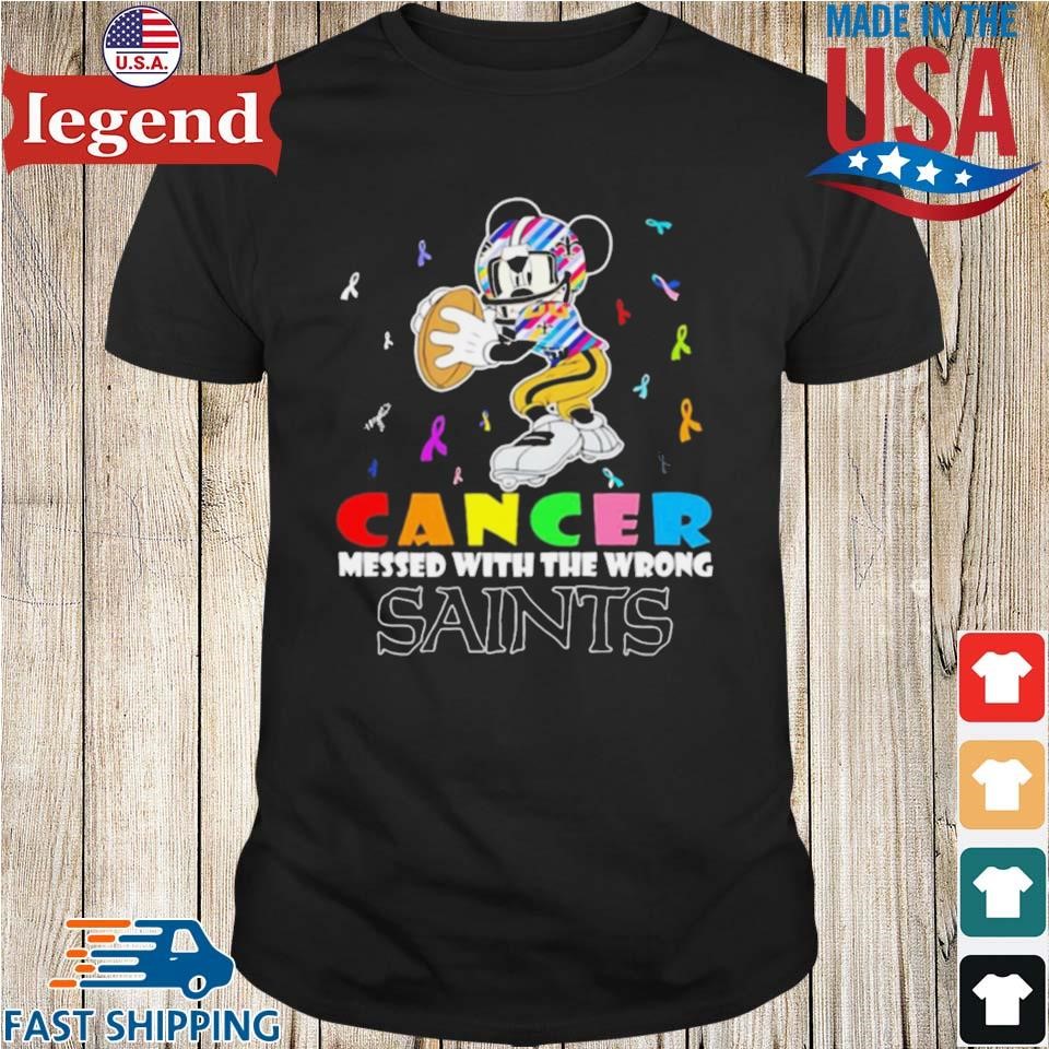 Mickey Cancer Messed With Wrong New Orleans Saints Shirt