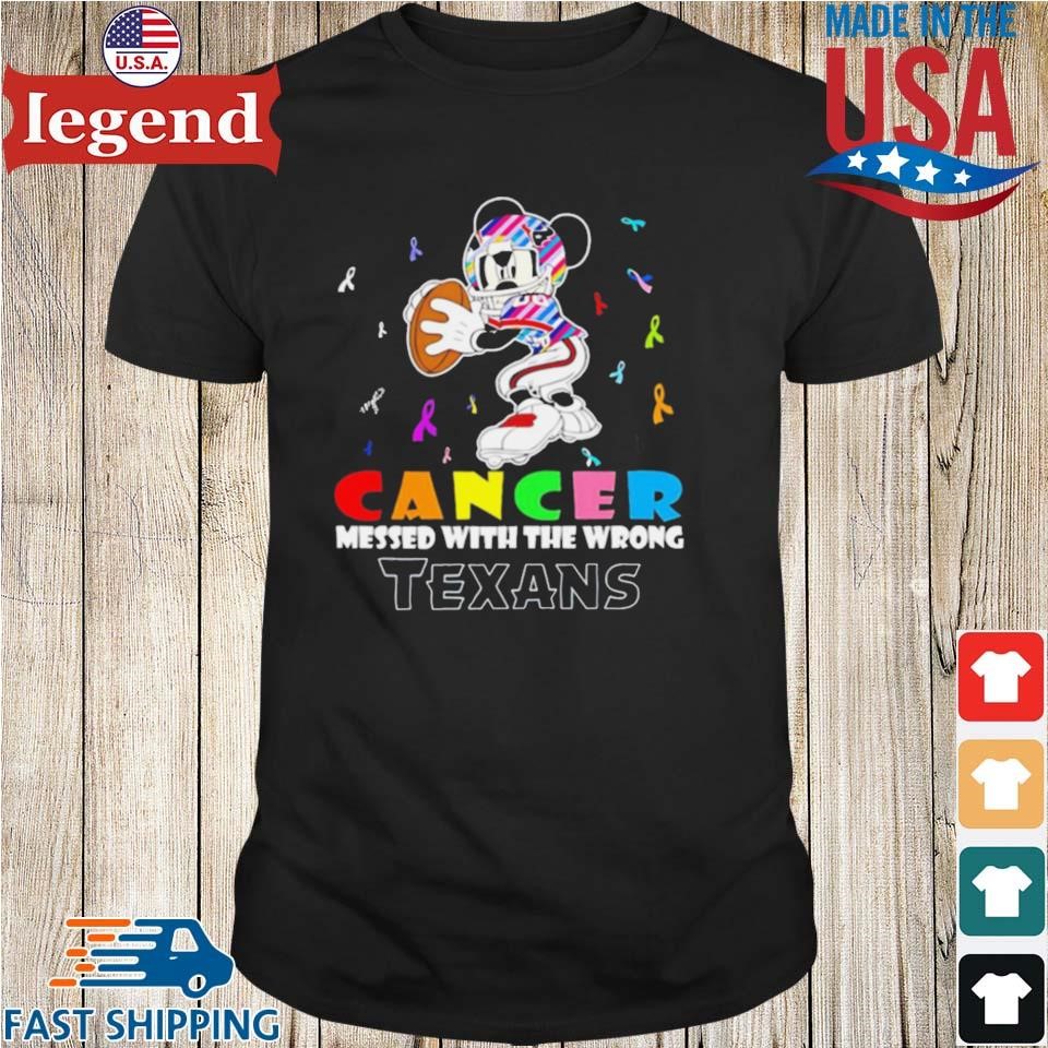 Mickey Cancer messed with wrong Houston Texans Shirt