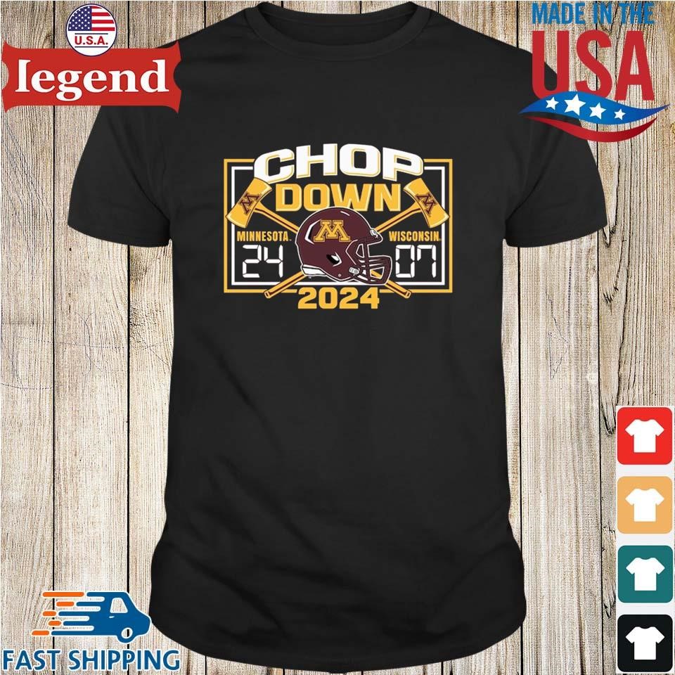 Minnesota Golden Gophers vs Wisconsin Badgers 2024 Paul Bunyan's Axe Score Shirt