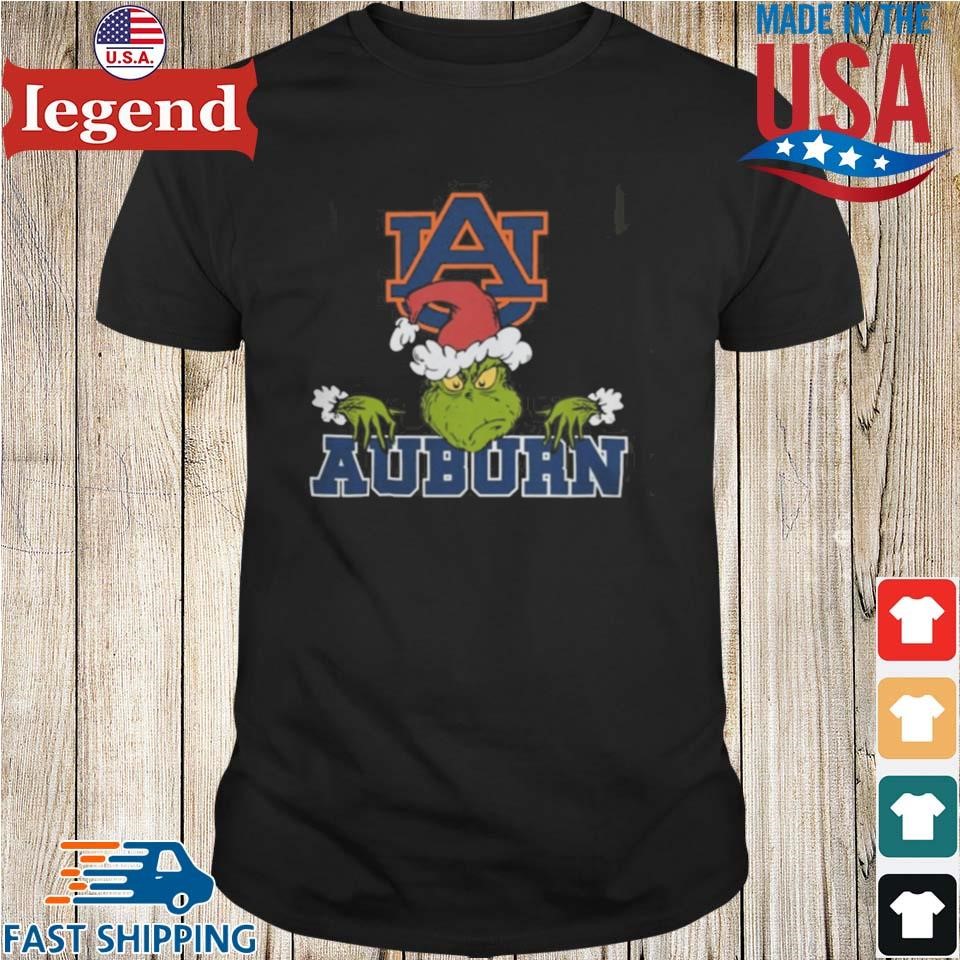 NCAA Auburn Tigers Logo Football Grinch Christmas 2024 Shirt