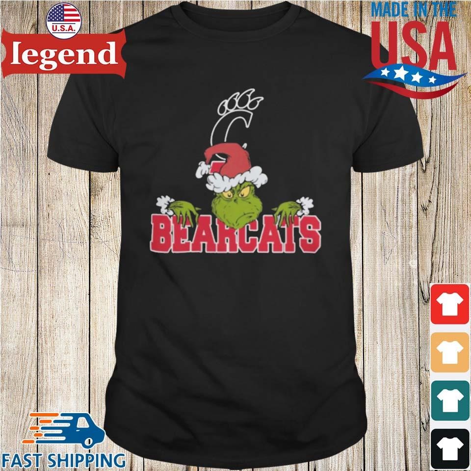 NCAA Cincinnati Bearcats Logo Football Grinch Christmas 2024 Shirt