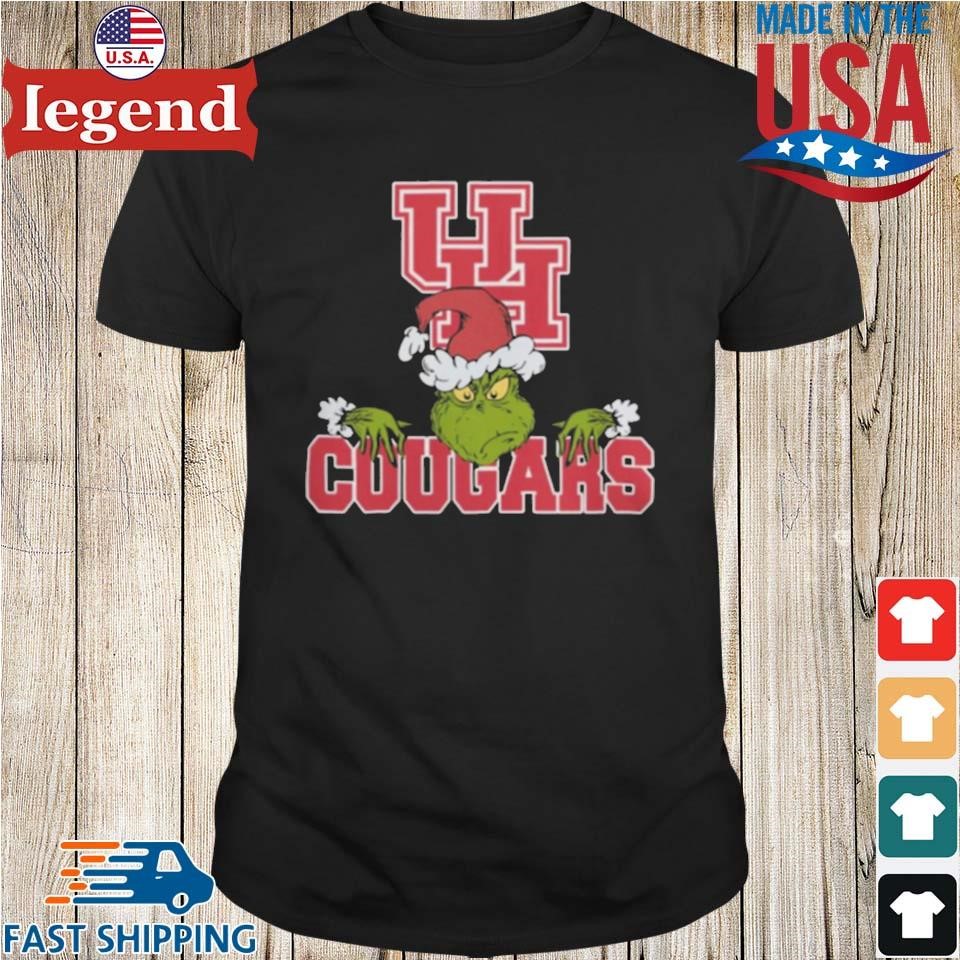 NCAA Houston Cougars Logo Football Grinch Christmas 2024 Shirt