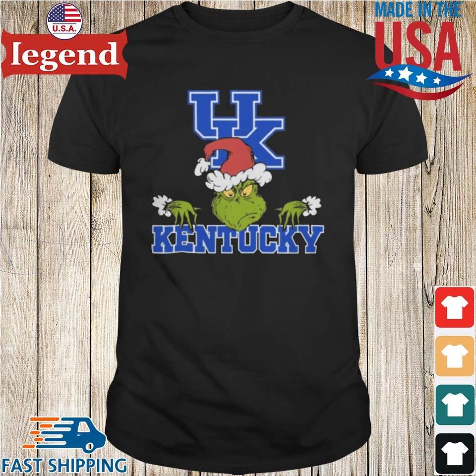 NCAA Kentucky Wildcats Logo Football Grinch Christmas 2024 Shirt