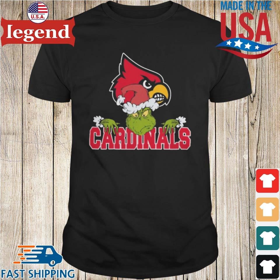 NCAA Louisville Cardinals Logo Football Grinch Christmas 2024 Shirt