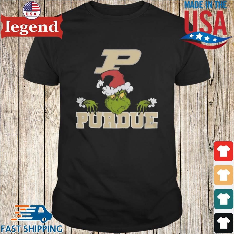 NCAA Purdue Boilermakers Logo Football Grinch Christmas 2024 Shirt