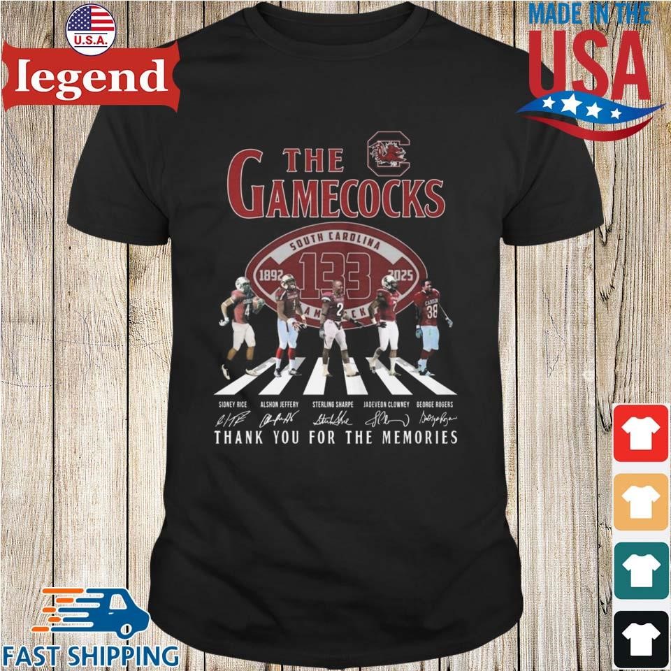 NCAA South Carolina Gamecocks 133rd 1892-2025 Thank You For The Memories Walking Signatures Shirt