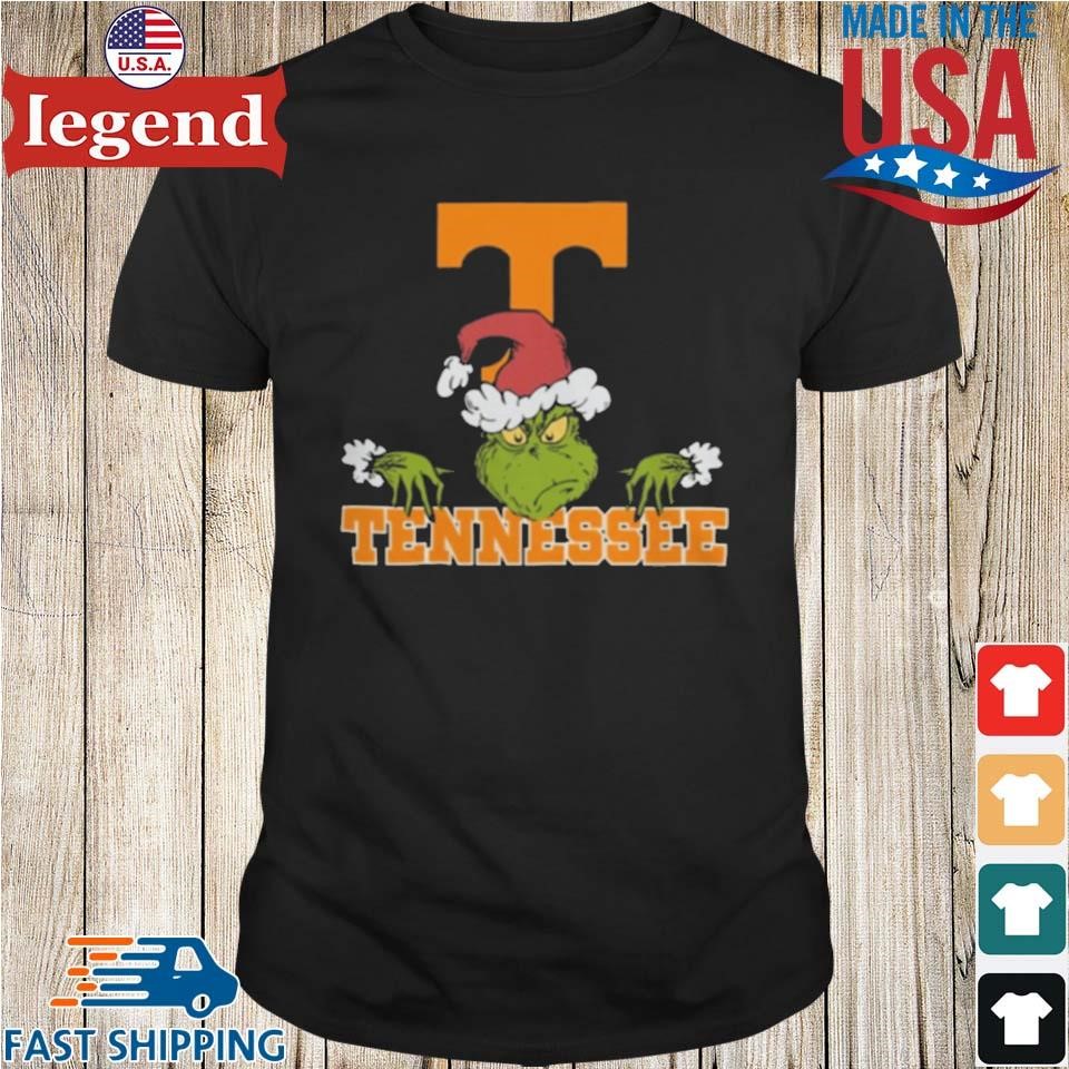 NCAA Tennessee Volunteers Logo Football Grinch Christmas 2024 Shirt