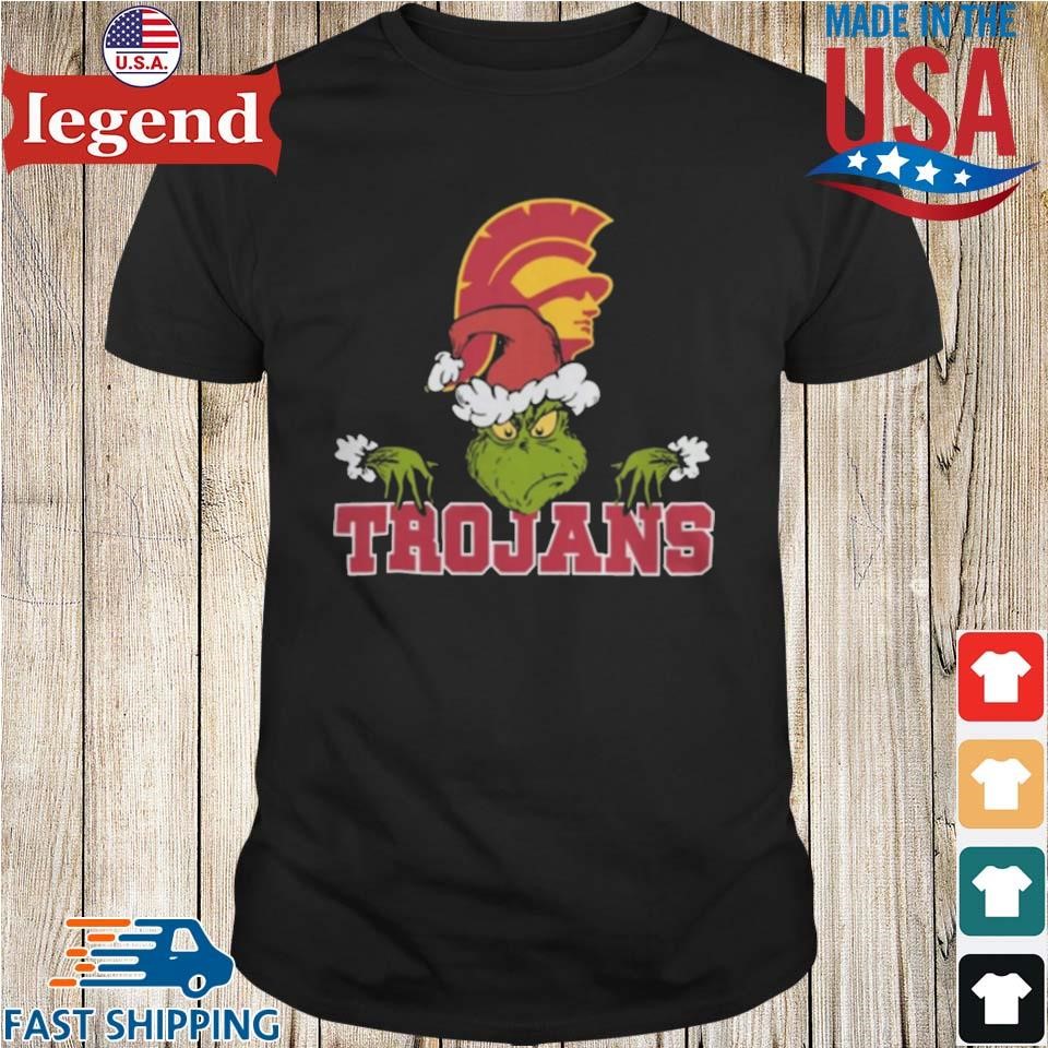 NCAA USC Trojans Logo Football Grinch Christmas 2024 Shirt