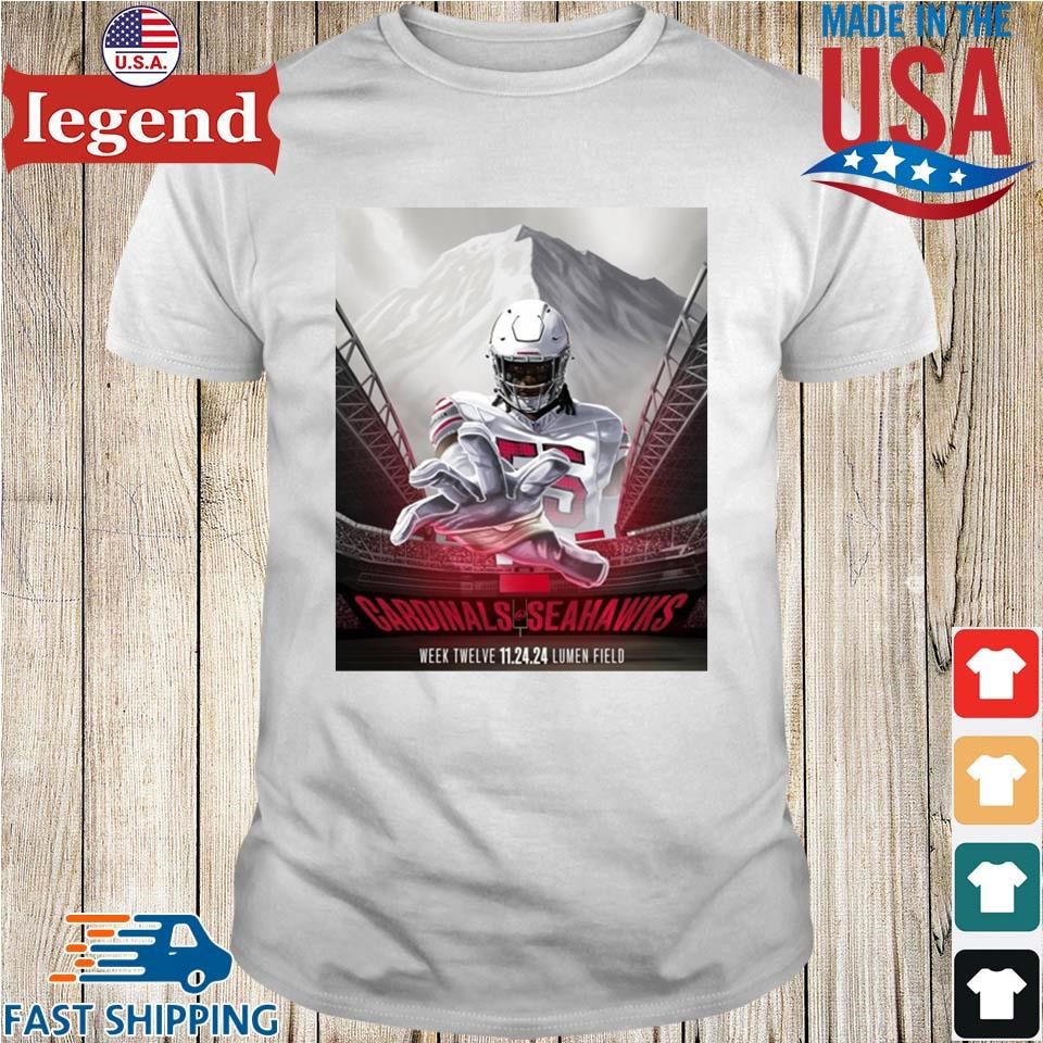 NFL Football 2024 Arizona Cardinals At Seattle Seahawks Week Twelve 11 24 24 Lumen Field Shirt