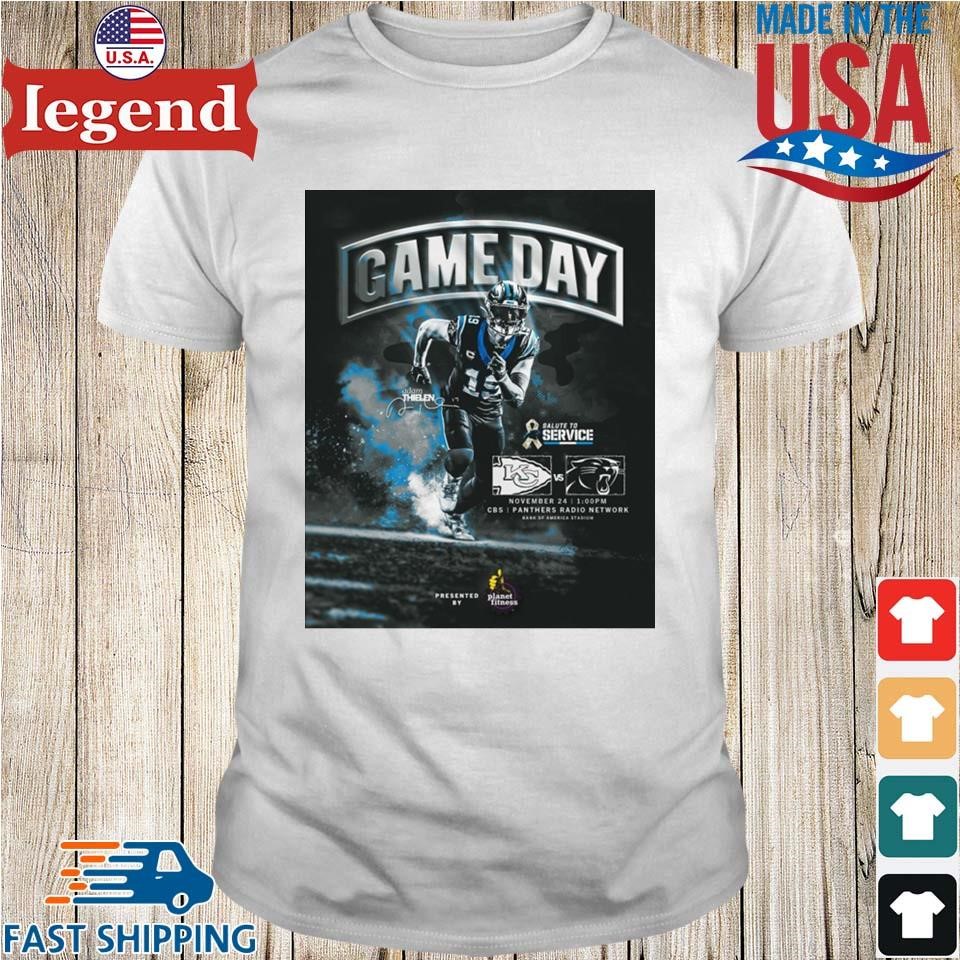 NFL Football 2024 Gameday Adam Thielen Kansas City Chiefs Vs Carolina Panthers Salute To Service November 24 Signature Shirt