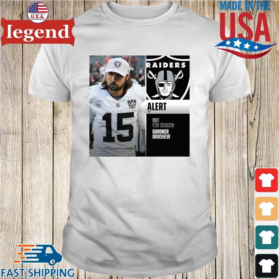 NFL Football 2024 Las Vegas Raiders QB Gardner Minshew Out For Season Shirt