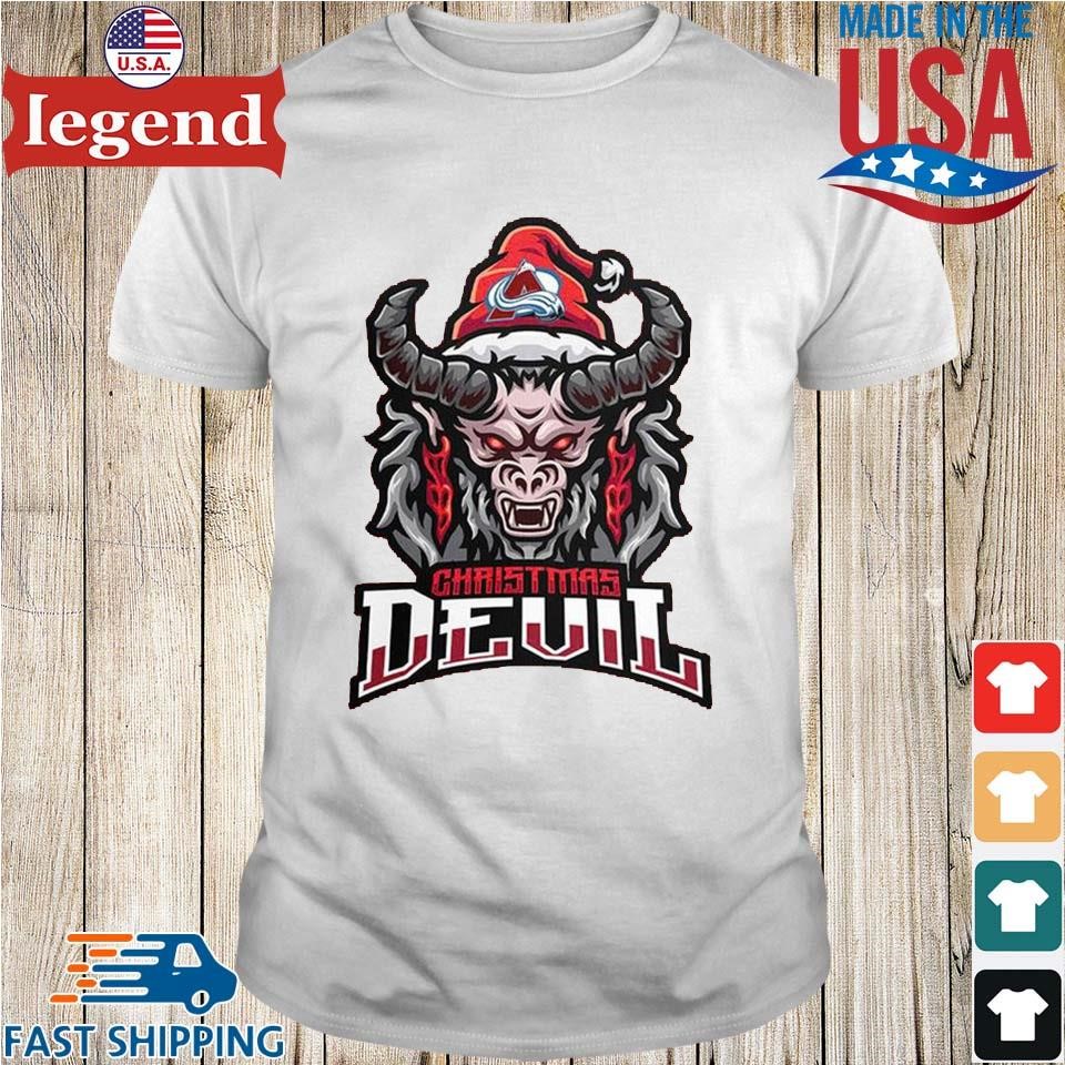 NHL Colorado Avalanche Christmas Devil Krampus Hockey Shirt