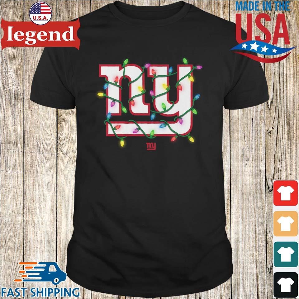 New York Giants Primary Logo Holiday Lights 2024 Shirt