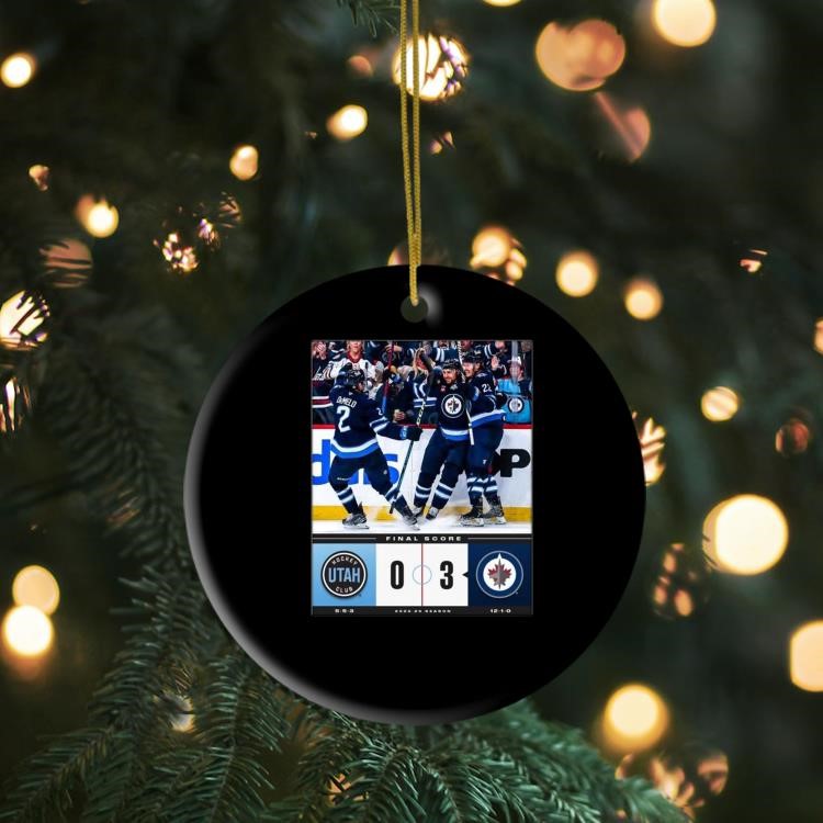 Nhl Final Score Utah Hockey Club Vs Winnipeg Jets 0 – 3 2024-25 Season Poster Ornament