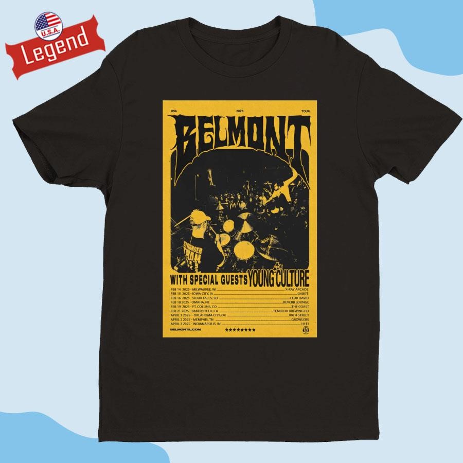 Official Belmont With Special Guests Young Culture Tour 2025 US Shirt