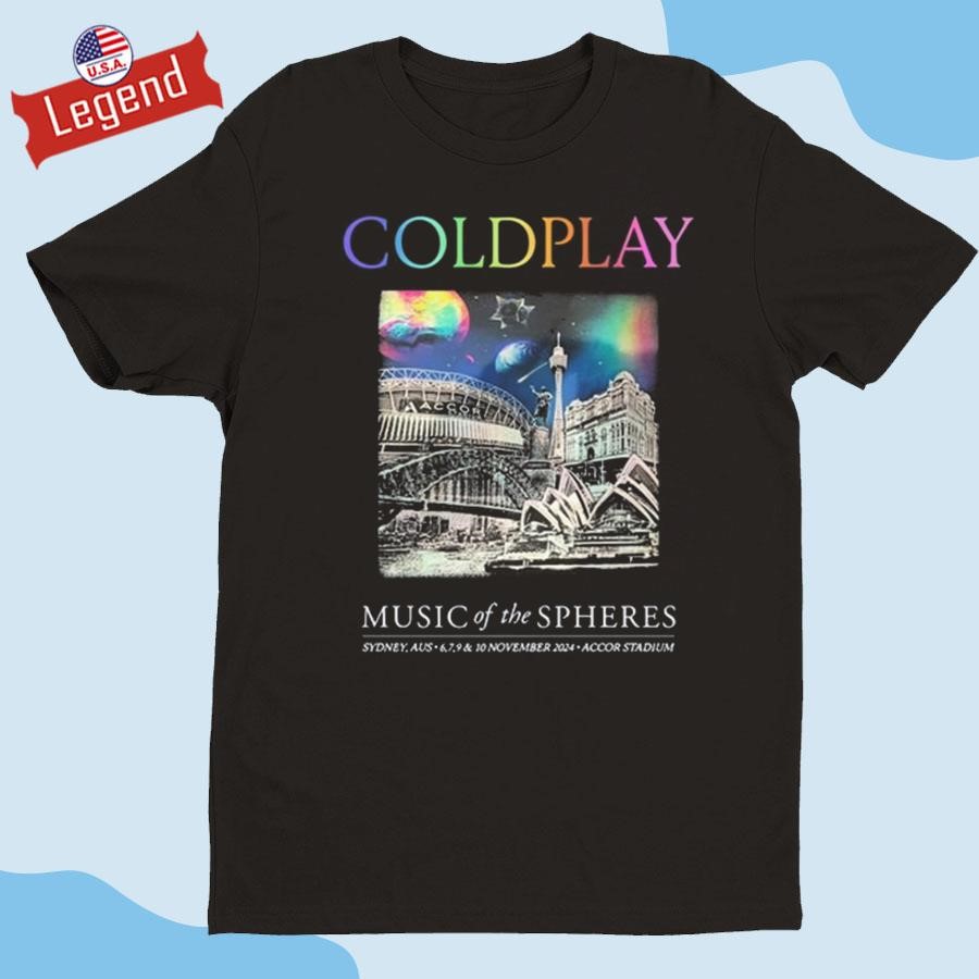 Official Coldplay Sydney, AUS 6 7 9 & 10 November 2024 Accor Stadium Shirt