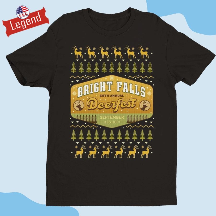 Official Deerfest Bright Falls Ugly Christmas Shirt