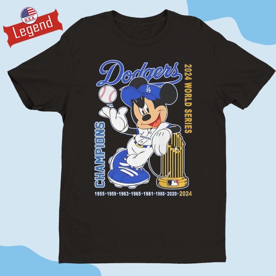 Official Dodgers x Mickey Champions 2024 World Series Shirt