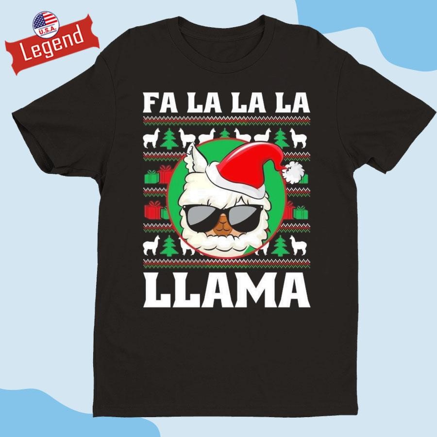 Official Fa La La La Llama Christmas 2024 Shirt