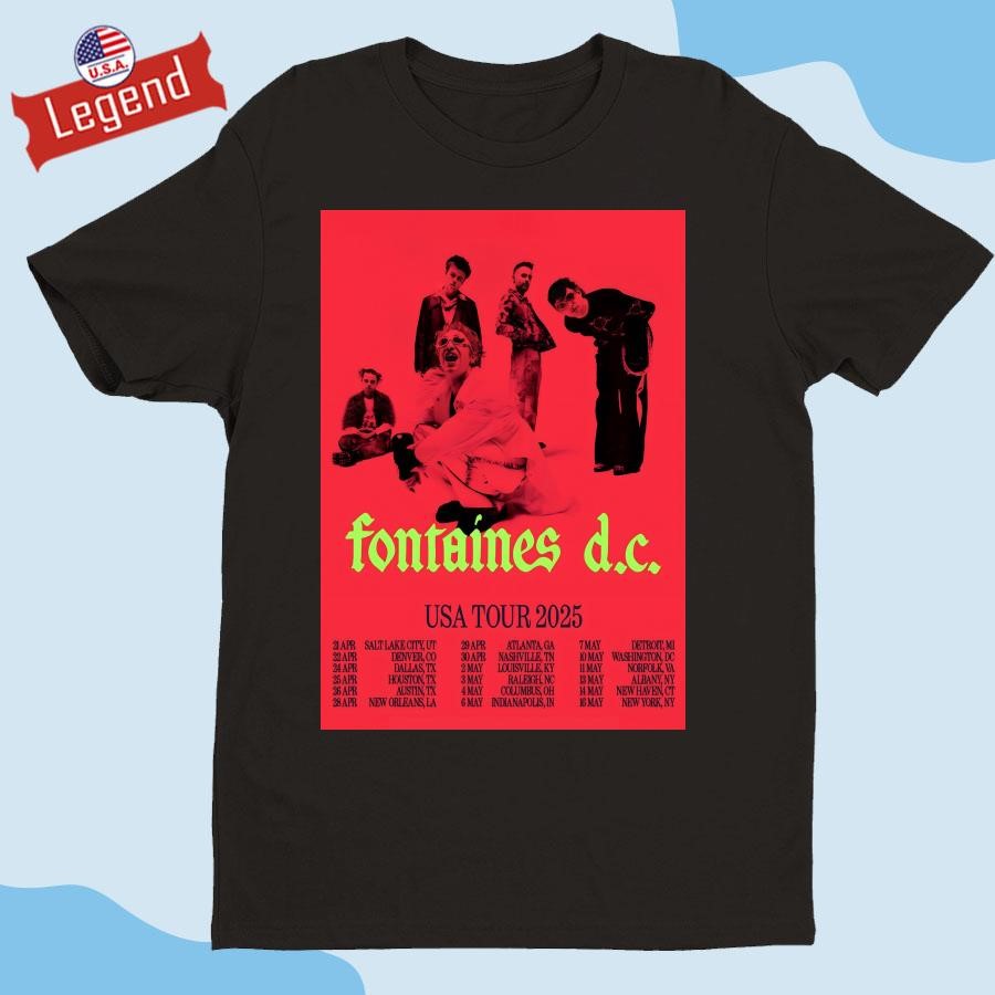 Official Fontaines DC Romance North America 2025 Tour Shirt