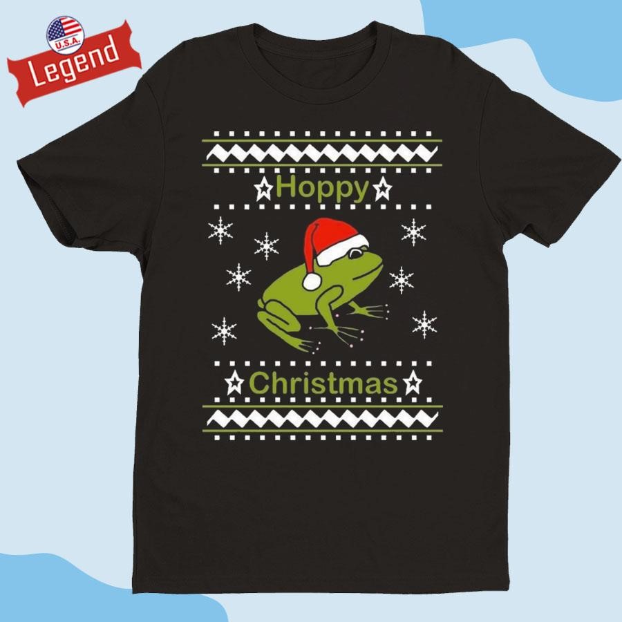 Official Frog Says Hoppy Christmas Shirt