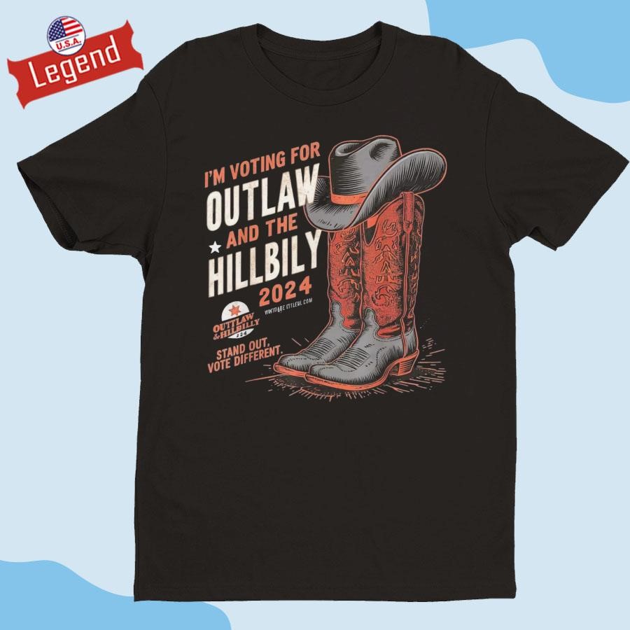 Official I'm Voting For the Outlaw and the Hillbilly 2024 Retro Shirt