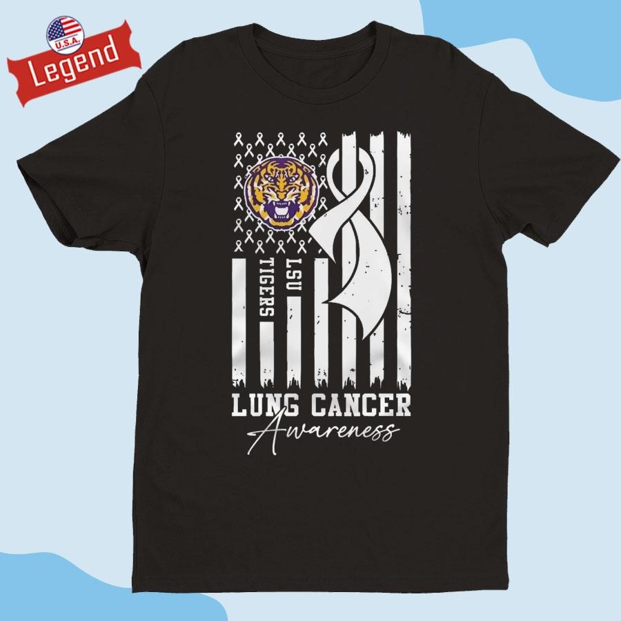 Official LSU Tigers Lung Cancer Awareness 2024 Shirt