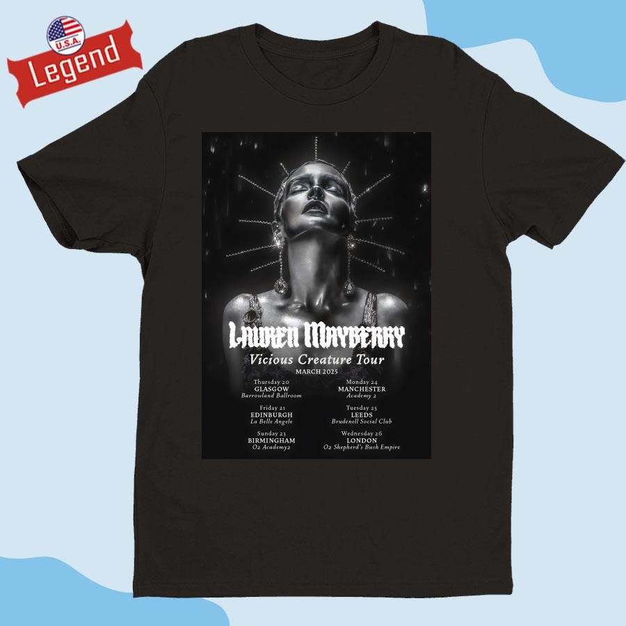 Official Lauren Mayberry Vicious Creature 2025 UK Tour Shirt