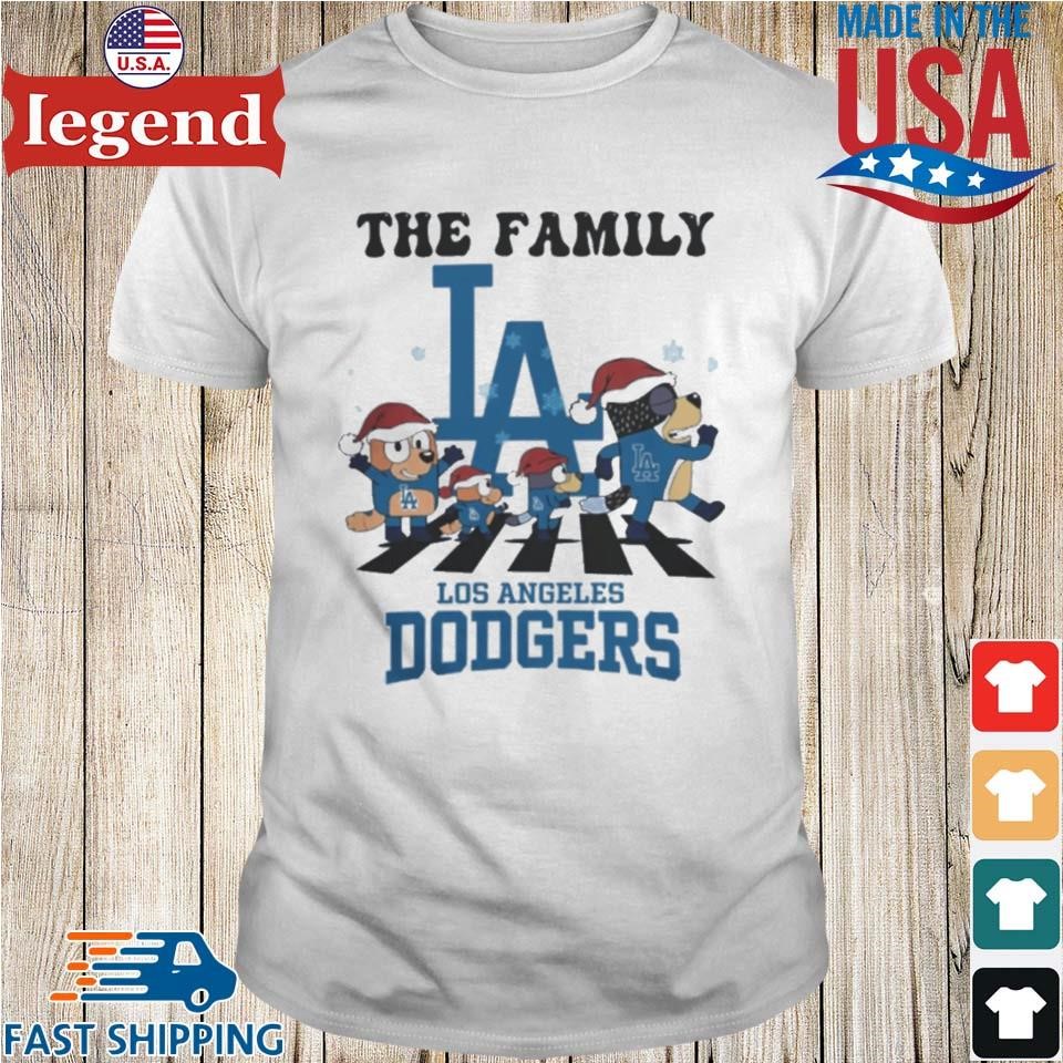 Official Los Angeles Dodgers X Family Bluey Merry Christmas 2024 Shirt