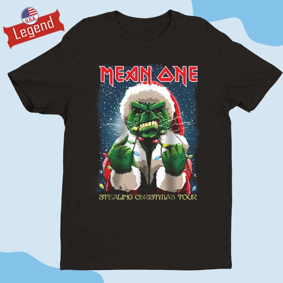 Official Mean One Stealing Christmas The Grinch Is On Tour Shirt