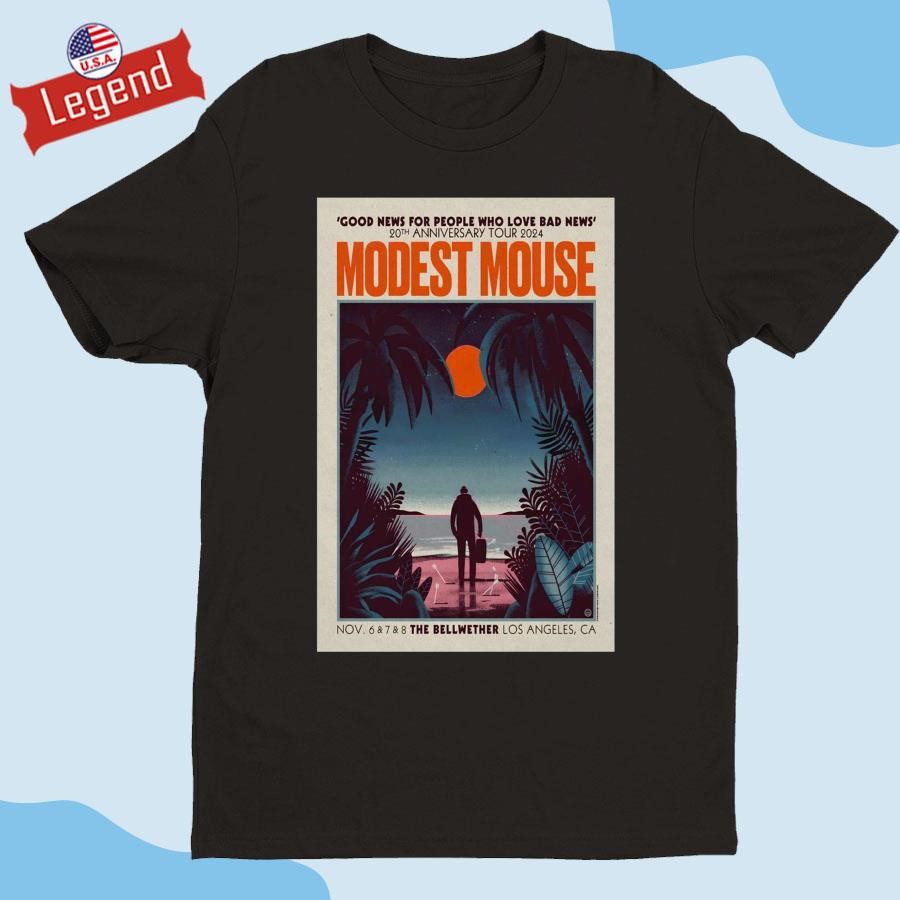 Official Modest Mouse November 06-8, 2024 The Bellwether Los Angeles, CA Event Shirt