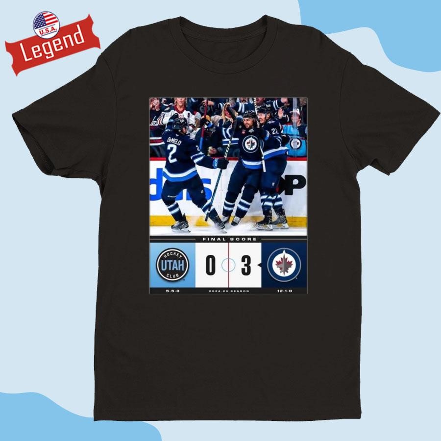 Official Nhl Final Score Utah Hockey Club Vs Winnipeg Jets 0 – 3 2024-25 Season Poster Shirt