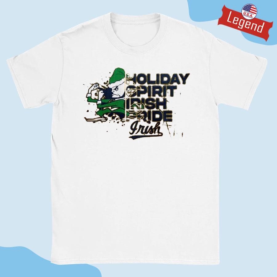 Official Notre Dame Fighting Irish Holiday Spirit Irish Pride Christmas Mascot Shirt